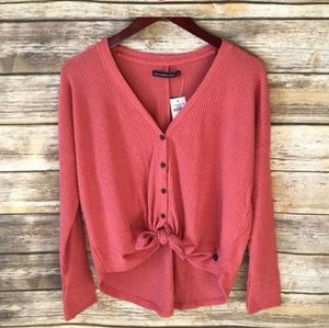 NWT!Abercrombie & Fitch Button Down, Tie Front Top